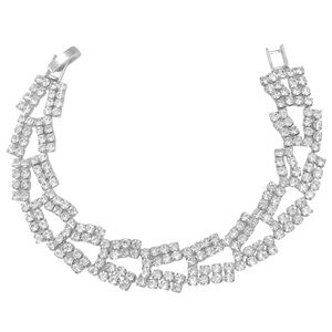 Silver Tone Rhinestone Bracelet